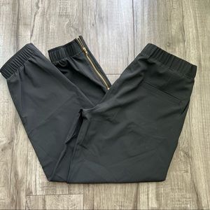 Albion Fit Jetsetter Pant Black Gold Zip XS Petite